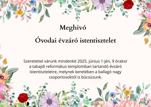 Óvodai évzáró