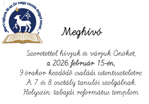 Meghívó családi istentiszteletre