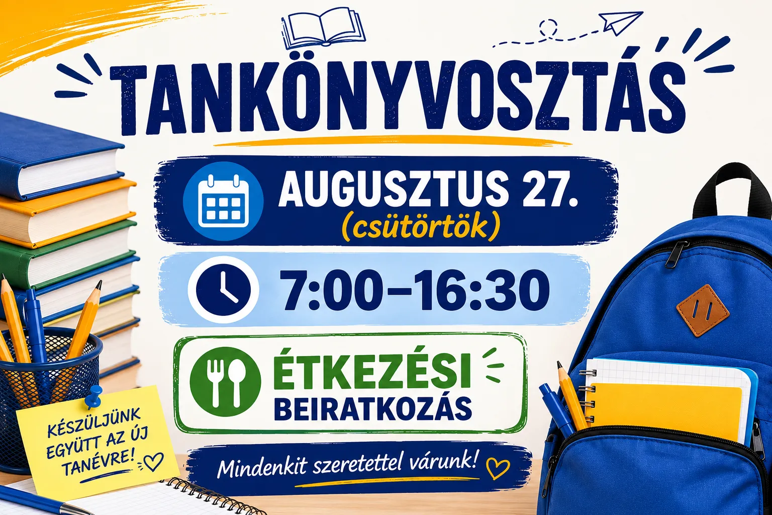 tankönyvosztás kép